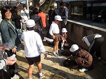 写真：「学び舎の桜を救おう！」秀実小学校（岡山県）