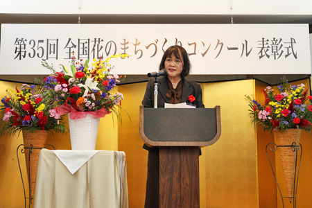 写真：受賞者代表のご挨拶